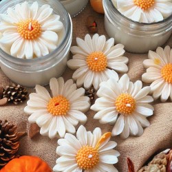 Luxurious Daisy Flower Candles – Scented & Unscented | Ideal for Corporate Gifts, Client Appreciation, & Employee Recognition