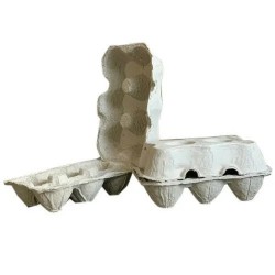 6 Eggs Paper Mache Tray with Lid – Compact & Eco-Friendly Egg Packaging