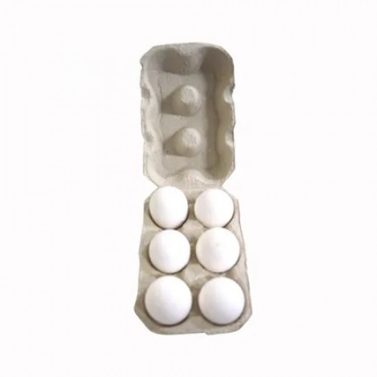 6 Eggs Paper Mache Tray with Lid – Compact & Eco-Friendly Egg Packaging
