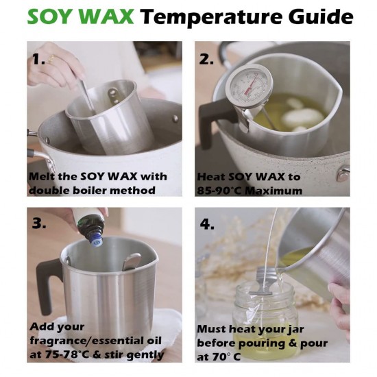 Soy Wax Grade AA+ for Candle Making – 100% Natural Soy Wax Cakes – 450g (1lb) | Ideal for DIY Crafts & Organic Candles